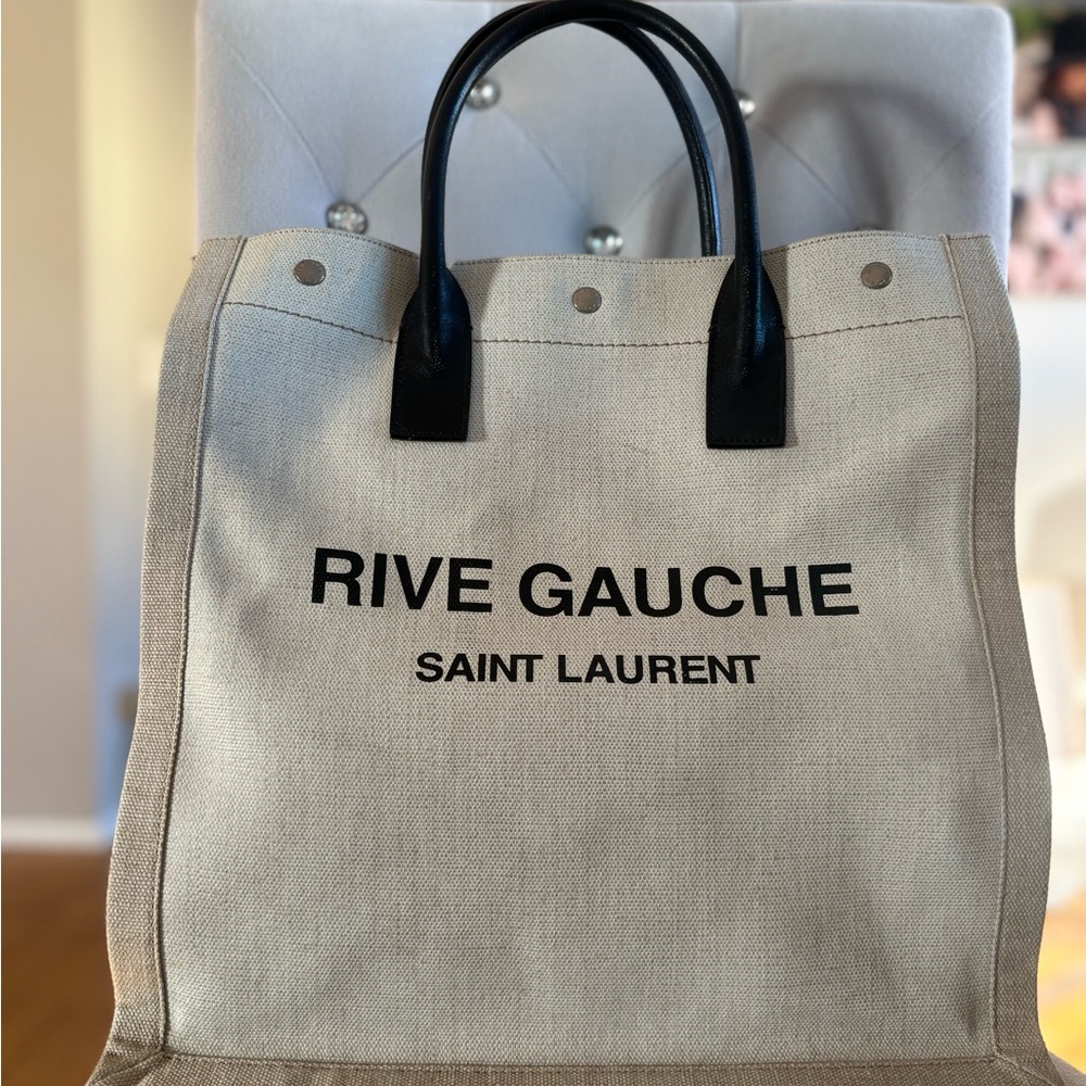 Saint Laurent Rive Gauche Canvas Tote